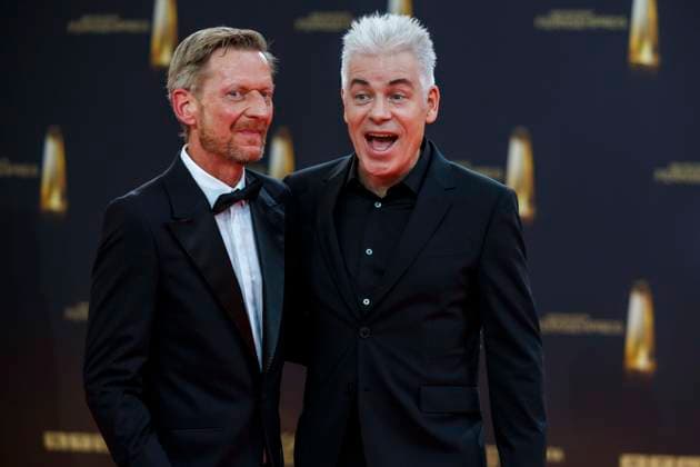 abb Michael Kessler and Michael Mittermeier as guests on the red carpet at the German Television Award 2025 ceremony at the MMC Studios on 0 09 2025 in Cologne NRW Germany