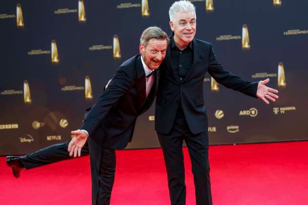 abb Michael Kessler and Michael Mittermeier as guests on the red carpet at the German Television Award 2025 ceremony at the MMC Studios on 0 09 2025 in Cologne NRW Germany