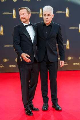 abb Michael Kessler and Michael Mittermeier as guests on the red carpet at the German Television Award 2025 ceremony at the MMC Studios on 0 09 2025 in Cologne NRW Germany