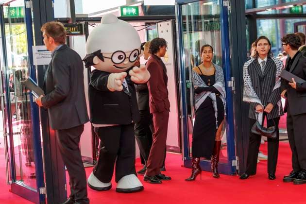 abb Mainzelmaennchen DET as a guest on the red carpet at the German Television Award 2025 in the MMC Studios on 0 09 2025 in Cologne NRW Germany