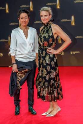 abb Dunja Hayali and Sarah Tacke ZDF as guests on the red carpet at the German Television Award 2025 ceremony at the MMC Studios on 0 09 2025 in Cologne NRW Germany