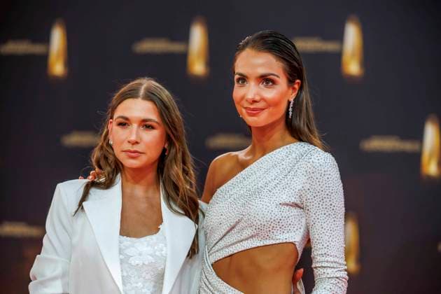 abb Jana Wosnitza and Lea Wagner ARD as guests on the red carpet at the German Television Award 2025 at the MMC Studios on 0 09 2025 in Cologne NRW Germany