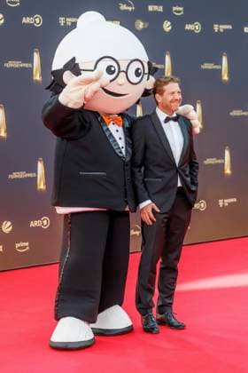 abb Mainzelmaennchen DET as a guest on the red carpet at the German Television Award 2025 in the MMC Studios on 0 09 2025 in Cologne NRW Germany