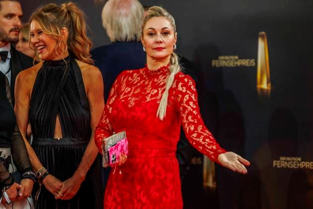 abb Laura Karasek, Ruth Moschner as guests on the red carpet at the German Television Award 2025 ceremony at the MMC Studios on 0 09 2025 in Cologne NRW Germany