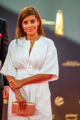 abb Collien Fernandes Ulmen alone on the red carpet at the German Television Award 2025 at the MMC Studios on 0 09 2025 in Cologne NRW Germany