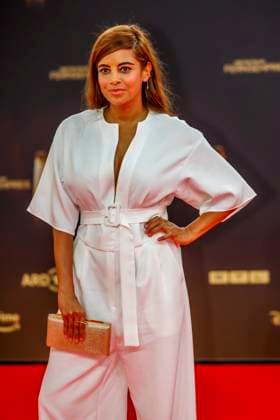 abb Collien Fernandes Ulmen alone on the red carpet at the German Television Award 2025 at the MMC Studios on 0 09 2025 in Cologne NRW Germany