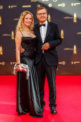 abb Katja Burkard and Hans Mahr as guests on the red carpet at the German Television Award 2025 ceremony at the MMC Studios on 0 09 2025 in Cologne NRW Germany