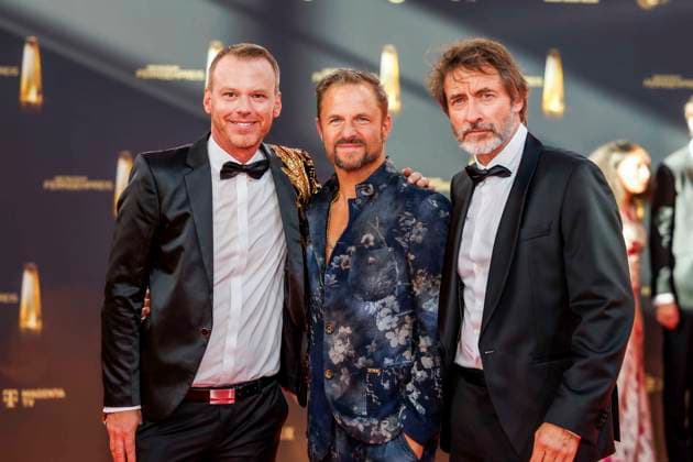 abb Guido Broscheit and Philipp Hochmair as guests on the red carpet at the German Television Award 2025 ceremony at the MMC Studios on 0 09 2025 in Cologne NRW Germany