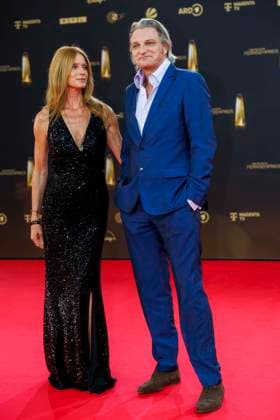 abb Ester Schweins and Stefan Juergens as guests on the red carpet at the German Television Award 2025 ceremony at the MMC Studios on 0 09 2025 in Cologne NRW Germany