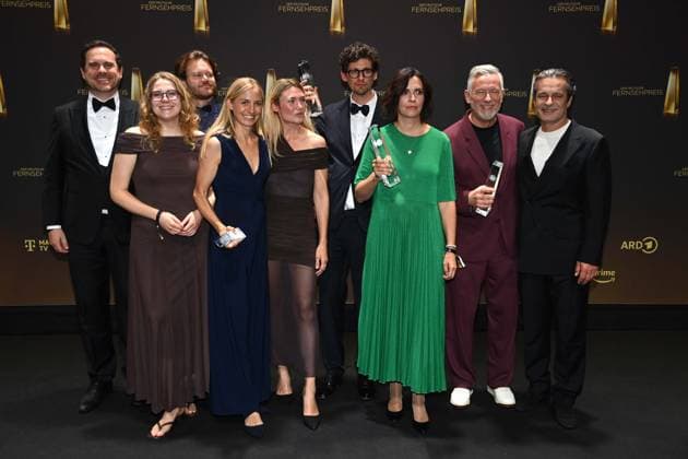Otto STEINER 2 v and the team of Kaulitz Kaulitz Season 2 Award Winner Best Entertainment Reality Award Ceremony of the German Television Award, The German Television Award 2025, German Television Award 2025 at the MMC Studios Cologne, on 10 09 2025