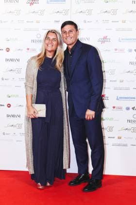 Milan, photocall for the 30th edition of the Gentleman Fair Play Award at the Teuliè Military School. Pictured: Javier Zanetti, Paula de La Fuente  Copyright: xAlessandroxBremecx xipa-agency.netx xx IPA_Agency_IPA64690214