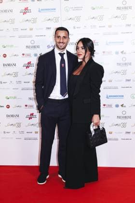 Milan, photocall for the 30th edition of the Gentleman Fair Play Award at the Teuliè Military School. Pictured: Patrick Ciurria, Federica Natale  Copyright: xAlessandroxBremecx xipa-agency.netx xx IPA_Agency_IPA64690320