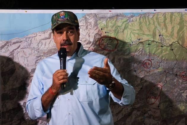 Maduro Deploys ‘Plan Independencia 200’ to Strengthen Venezuela’s National Defense LA GUAIRA, VENEZUELA - SEPTEMBER 11: (----EDITORIAL USE ONLY - MANDATORY CREDIT - BOLIVARIAN REPUBLIC OF VENEZUELA PRESS OFFICE HANDOUT - NO MARKETING, NO ADVERTISING CAMPAIGNS - DISTRIBUTED AS A SERVICE TO CLIENTS––) Venezuelan President Nicolas Maduro speaks as he leads the deployment of Plan Independencia 200 from Ciudad Caribia on September 11, 2025 in La Guaira, Venezuela. This initiative, framed within the doctrine of Comprehensive Defense of the Nation, seeks Permanent Active and Defensive Resistance to consolidate peace and safeguard the country’s independence. A total of 284 battle fronts were activated throughout the nation, with the parti  Copyright: x2025xAnadoluxBolivarianxRepublicxOfxVenezuelaxPressxOfficex xHandoutx