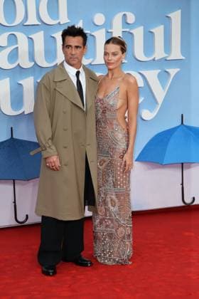 . 11 09 2025. London, United Kingdom. Margot Robbie and Colin Farrell at the A Big Bold Beautiful Journey premiere in London.  xStephenxLockx xi-Imagesx IIM-26220-0023
