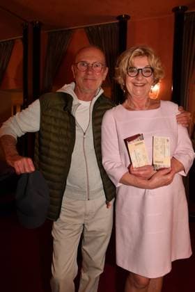 Saskia Vester with husband Premiere Achtsam Morden Komödie im Bayerischen Hof Munich September 11, 2025