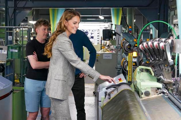 The Princess of Wales visits Sudbury Silk Mills The Princess of Wales visits Sudbury Silk Mills in Sudbury, Suffolk, UK, on the 11th September 2025. Picture by Arthur Edwards WPA-Pool Sudbury Sudbury Silk Mills Suffolk United Kingdom  WHA-0801