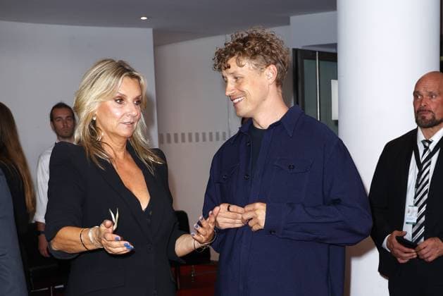 Kim Fisher and Tim Bendzko at the German Radio Award ceremony on 11 09 2025 in Hamburg German Radio Award 2025 ceremony in Hamburg
