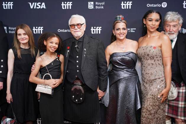 September 11, 2025, Toronto, Ontario, Canada: (L-R) Shirley Henderson, Alexandra Wilkie, Brian Cox, Nicole Ansari-Cox, Alexandra Shipp and David Ashton attend the red carpet for the Ã¢â‚¬ËœGlenrothanÃ¢â‚¬â ¢ premiere during the 2025 Toronto International Film Festival at Roy Thomson Hall. on September 11, 2025 in Toronto, Canada. Toronto Canada - ZUMAe321 20250911_zea_e321_027 Copyright: xLeonardoxRamirezx