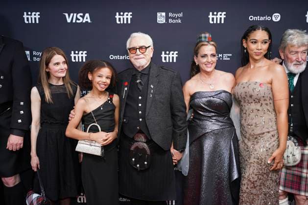 September 11, 2025, Toronto, Ontario, Canada: (L-R) Shirley Henderson, Alexandra Wilkie, Brian Cox, Nicole Ansari-Cox and Alexandra Shipp attend the red carpet for the Ã¢â‚¬ËœGlenrothanÃ¢â‚¬â ¢ premiere during the 2025 Toronto International Film Festival at Roy Thomson Hall. on September 11, 2025 in Toronto, Canada. Toronto Canada - ZUMAe321 20250911_zea_e321_039 Copyright: xLeonardoxRamirezx