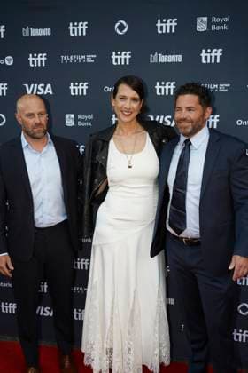 September 11, 2025, Toronto, Ontario, Canada: (L-R) Chris Lemole, Margot Hand and Tim Zajaros attend the red carpet for the Ã¢â‚¬ËœEasy s WaltzÃ¢â‚¬â ¢ premiere during the 2025 Toronto International Film Festival at Roy Thomson Hall. on September 11, 2025 in Toronto, Canada. Toronto Canada - ZUMAe321 20250911_zea_e321_170 Copyright: xLeonardoxRamirezx