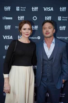 September 11, 2025, Toronto, Ontario, Canada: (L-R) Nic Pizzolatto and Suzanne Santo attend the red carpet for the Ã¢â‚¬ËœEasy s WaltzÃ¢â‚¬â ¢ premiere during the 2025 Toronto International Film Festival at Roy Thomson Hall. on September 11, 2025 in Toronto, Canada. Toronto Canada - ZUMAe321 20250911_zea_e321_114 Copyright: xLeonardoxRamirezx