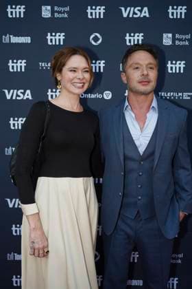 September 11, 2025, Toronto, Ontario, Canada: (L-R) Nic Pizzolatto and Suzanne Santo attend the red carpet for the Ã¢â‚¬ËœEasy s WaltzÃ¢â‚¬â ¢ premiere during the 2025 Toronto International Film Festival at Roy Thomson Hall. on September 11, 2025 in Toronto, Canada. Toronto Canada - ZUMAe321 20250911_zea_e321_119 Copyright: xLeonardoxRamirezx