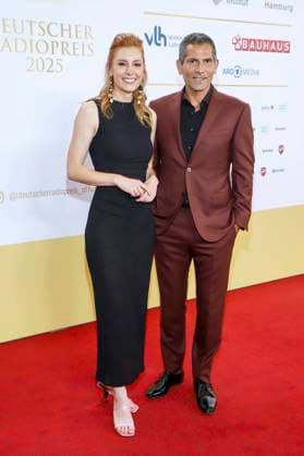 abb Eva Schulz, Mitri Sirin as guests on the red carpet at the German Radio Award 2025 ceremony at Neue Flora on 11 09 2025 in Hamburg Hamburg Germany
