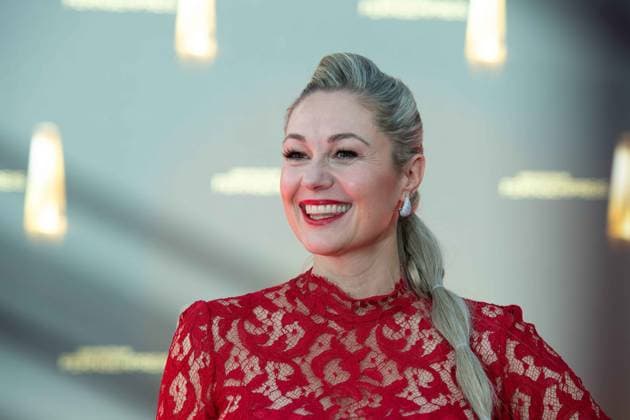 Ruth MOSCHNER, Moderatorin, Roter Teppich, Red Carpet Show, Ankunft, arrival, Verleihung des Deutschen Fernsehpreises, Der Deutsche Fernsehpreis 2025, Deutscher Fernsehpreis 2025 in den MMC Studios Koeln, am 10.09.2025. *** Ruth MOSCHNER, Presenter, Red Carpet, Red Carpet Show, Arrival, arrival, German Television Award Ceremony, The German Television Award 2025, German Television Award 2025 at the MMC Studios Cologne, on 10 09 2025