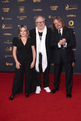 Annett Louisan, Heinz Rudolf Kunze and Leslie Mandoki at the Goldene Henne award ceremony on 12 09 2025 in Leipzig Goldene Henne 2025 award ceremony in Leipzig