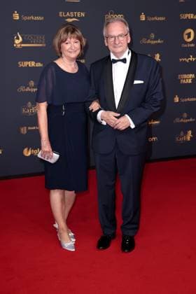 Reiner Haseloff and his wife Gabriele Haseloff at the Golden Hen award ceremony on 12 09 2025 in Leipzig Golden Hen 2025 award ceremony in Leipzig