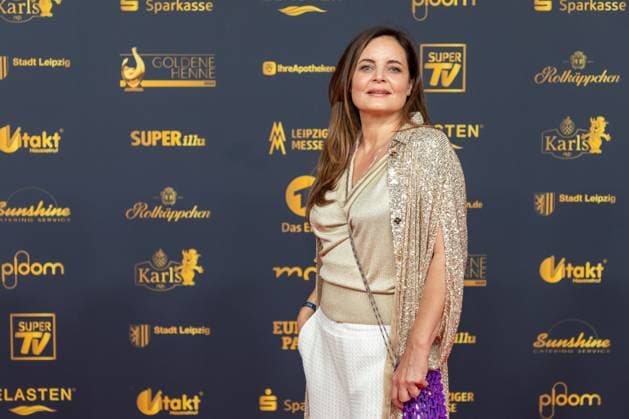 Goldene Henne 2025 award ceremony 12 09 2025 Leipzig, Messe Allee 1 Leipziger Messe In the photo Elisabeth Lanz, actress On Friday evening, the Goldene Henne 2025 award ceremony, join Copyright: xEHLxMedia BjörnxStachx 20250912_goldene-henne-teppich-1_46