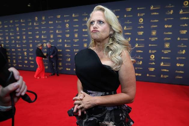Presentation of the Golden Hen 2025 Barbara Schöneberger German television presenter, nominee in the Entertainment category on the red carpet Presentation of the Golden Hen 2025 on 12 09 2025 at Leipziger Messe, Hall 1 Leipzig, Saxony, Germany