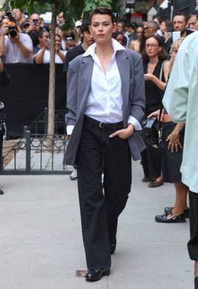 Celebs at the Calvin Klein Fashion Show Georgia Fowler arrives at the Calvin Klein show during the fashion week in New York on September 12, 2025. Photo by Charles Guerin ABACAPRESS.COM New York NY  Copyright: xGuerinxCharles ABACAx