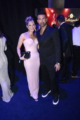 Jessie Noe Scheuermann and Jay Khan at the after-show party at the Goldene Henne award ceremony on 12 09 2025 in Leipzig Goldene Henne 2025 award ceremony in Leipzig