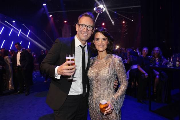 Peter Imhof and Yara Hoffmani at the after-show party at the Goldene Henne award ceremony on 12 09 2025 in Leipzig Goldene Henne 2025 award ceremony in Leipzig