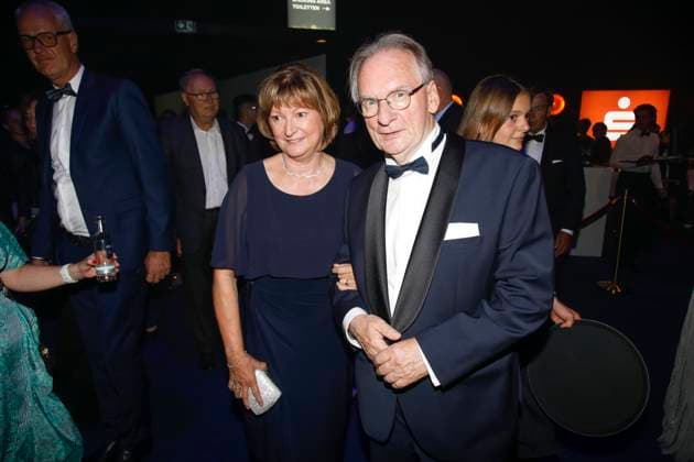 31 Golden Hen 2025 award ceremony Aftershow party Leipzig, 12 9 2025 Gabriele Haseloff and Rainer Haseloff at the aftershow party for the 31 Golden Hen 2025 award ceremony at Messe Leipzig Saxony Copyright: xMatthiasxGränzdörferx