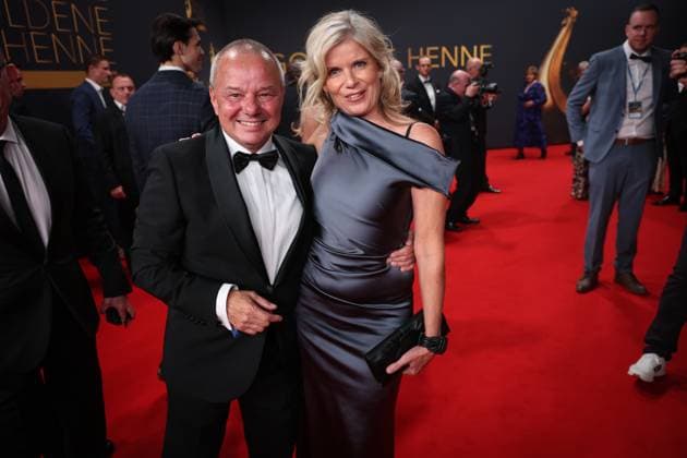 Goldene Henne 2025 Red Carpet Red Carpet Stefan Kobus Editor-in-Chief Super Illu, BurdaVerlag Publishing GmbH Manuela Kamp Wirtz Co CEO BurdaVerlag Goldene Henne 2025, 12 09 2025, Leipzig Copyright: xEventpressxFuhrx