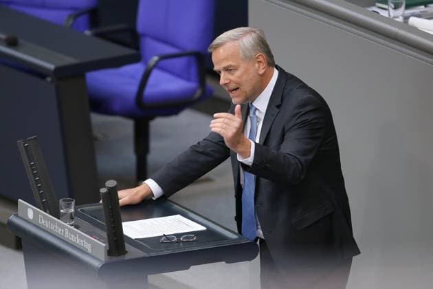 Berlin, Deutschland, 12.09.2025: Deutscher Bundestag: 22. Bundestagssitzung: Leif-Erik Holm, AfD *** Berlin, Germany, 12 09 2025 German Bundestag 22 Bundestag session Leif Erik Holm, AfD Copyright: xdtsxNachrichtenagenturx dts_81171