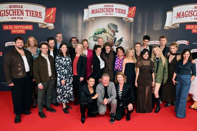 Cast and crew at the premiere of the movie Die Schule der magischen Tiere 4 at Mathäser Filmpalast Munich, 12 09 2025 Foto:xR.xHeinex xFuturexImagex tiere_5931