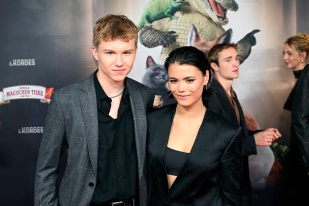 Leonard Conrads and Tomomi Themann at the premiere of the movie Die Schule der magischen Tiere 4 at Mathäser Filmpalast Munich, 12 09 2025 Foto:xR.xHeinex xFuturexImagex tiere_5948