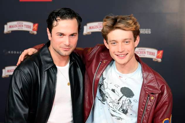 Samuel Schneider and Philip Müller at the premiere of the movie Die Schule der magischen Tiere 4 at Mathäser Filmpalast Munich, 12 09 2025 Foto:xR.xHeinex xFuturexImagex tiere_5992