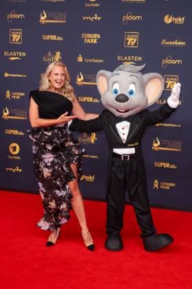 Award Golden Hen 2025 Barbara Schöneberger and Europa Park Mouse at the Golden Hen 2025 at Messe Leipzig on 12 09 2025 Copyright: xEventpressxKochanx