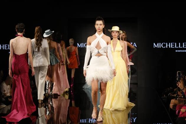 New York Fashion Week - Espinoza Models showcase the latest designs by Mexican designer Michelle Espinoza on the Art Hearts Fashion runway at New York Fashion Week in Lower Manhattan, New York, on September 12, 2025. NEW YORK United States  Copyright: xDeccioxSerranox originalFilename: serrano-notitle250912_npuYI.jpg