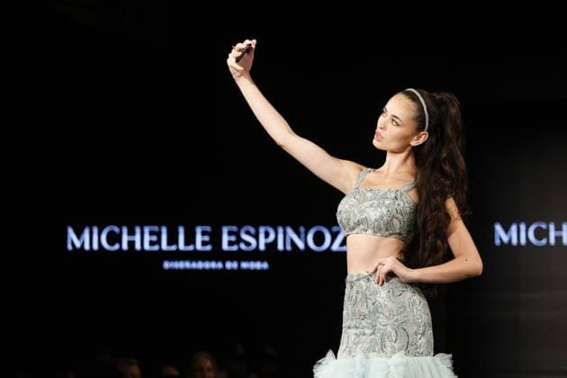 New York Fashion Week - Espinoza Models showcase the latest designs by Mexican designer Michelle Espinoza on the Art Hearts Fashion runway at New York Fashion Week in Lower Manhattan, New York, on September 12, 2025. NEW YORK United States  Copyright: xDeccioxSerranox originalFilename: serrano-notitle250912_npebU.jpg