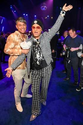 abb Marcell Damaschke and Julian F M Stoeckel as guests at the after-show party at the Goldene Henne 2025 awards ceremony at Messe Leipzig on 12 09 2025