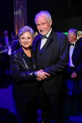 abb Dagmar Frederic and Klaus Lenk as guests at the after-show party at the Golden Hen 2025 awards ceremony at Messe Leipzig on 12 09 2025