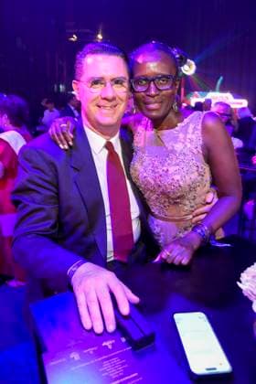 abb Andre Hermlin and Joyce Hermlin as guests at the after-show party at the Golden Hen 2025 awards ceremony at Messe Leipzig on 12 09 2025