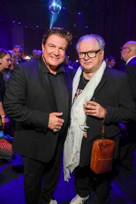 abb Francis Fulton Smith and Heinz Rudolf Kunze as guests at the after-show party at the Goldene Henne 2025 awards ceremony at Messe Leipzig on 12 09 2025