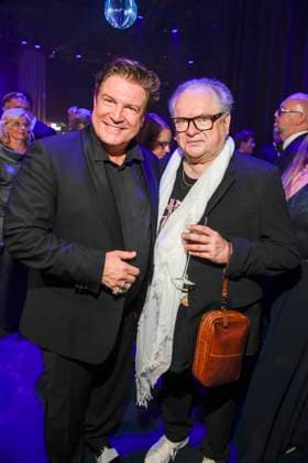 abb Francis Fulton Smith and Heinz Rudolf Kunze as guests at the after-show party at the Goldene Henne 2025 awards ceremony at Messe Leipzig on 12 09 2025