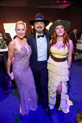 abb Stefanie Hertel, Lanny Lanner and Johanna Mross as guests at the after-show party at the Goldene Henne 2025 awards ceremony at Messe Leipzig on 12 09 2025